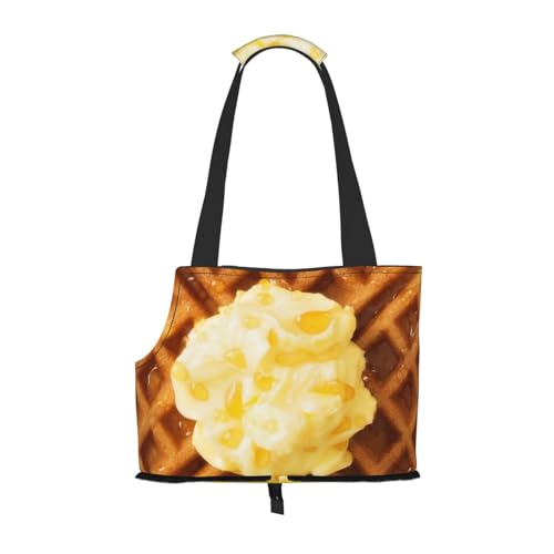Xsovgoi Pet Carrier Purse, Waffle Dog Tote Bag Carrier, Pet Cat Tote Bag