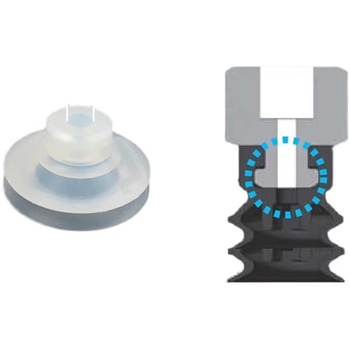 Ventosa de vacío industrial DP-20mm de silicona para sistemas neumáticos 6