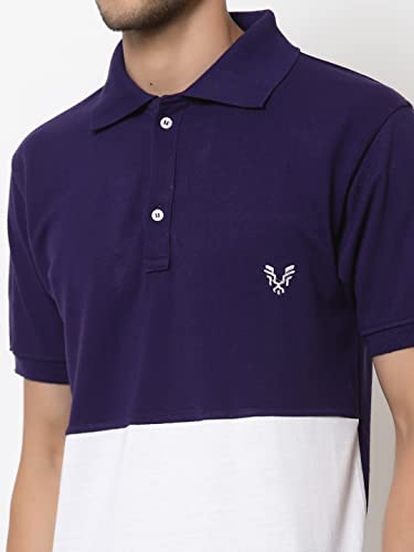 Image of UZARUS Mens Solid Cotton Regular Fit Polo T-Shirt
