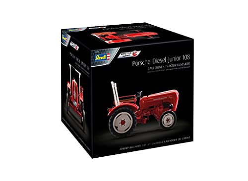 Revell Adventskalender Porsche Junior 108 I Porsche Adventskalender I Porsche Traktor in 24 Tagen zusammenbauen I Adventskalender f&uuml;r Jungen, M&auml;dchen & Erwachsene ab 10 Jahren I Geschenkidee