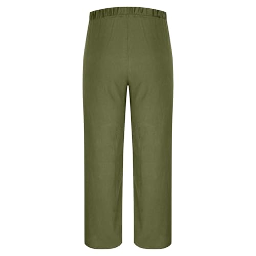 Xiaojmake Mens Baggy Wide Leg Linen Pants Elastic Waisted Pull On Trousers Casual Palazzo Harem Pants Summer Long Beach Pant4