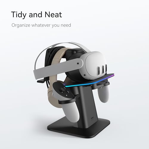 Miniatura 6 de KIWI design Base Carga Magnética RGB para Quest 3S/3/2/Pro Certificado Meta