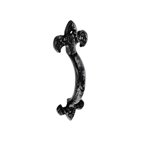 125MM Black Metal Door Pull Handle Antique Ornate Cover
