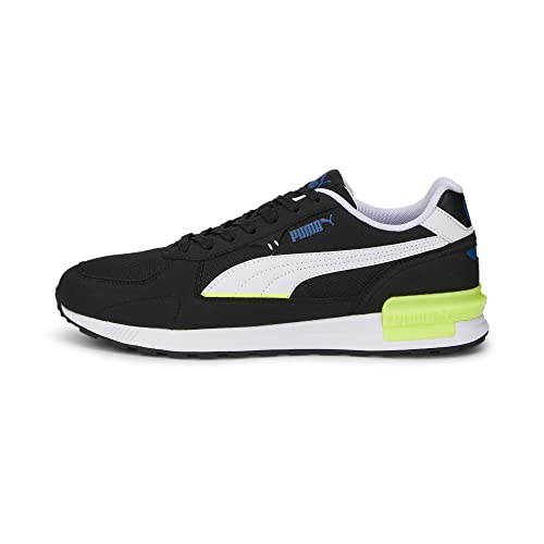 Image of Puma Unisex-Adult Graviton Black-White-Lime Squeeze-Lake Blue Sneaker - 9 UK (38073823)