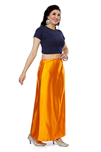 Image of Madhu Fashion Women's Satin Saree Petticoat Saree Underskirt