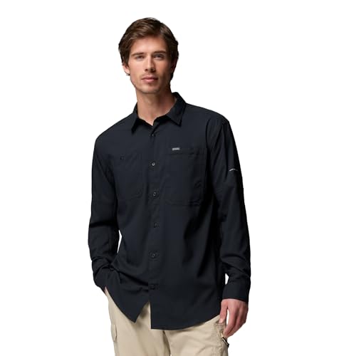 Columbia Mens Silver Ridge Utility II Long Sleeve Shirt Black Medium