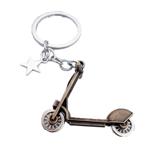 INSTITIZER Llavero de patinete con colgante de bolso, llavero de aleación, mini decoración, bolso de mano, llavero colgante para novio, mini regalos, plata, G