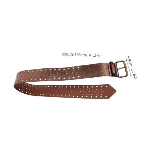Boho Wide Waist Belt with Double Grommets Vintage Style Accessory for Western Outfits for Casual Wear and Enhancing Your2