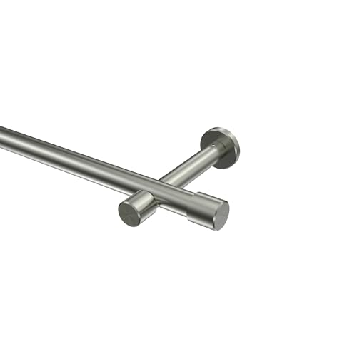 INTERDECO Gardinenstange 20 mm Ø Edelstahl Optik Typ 10193125 AZA, 100 cm INTERDECO Gardinenstange 20 mm Ø Edelstahl Optik Typ 10193125 AZA, 100 cm