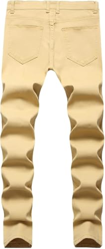 Men's Slim Fit Stretch Ripped Jeans Vintage Distressed Straight Leg Denim Pants Casual Fashion Biker Jeans2