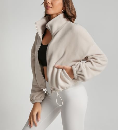 Fleece Winter Hiking Jacket for Women Cozy Fleece with Secure Side Pockets with 3F Zipper Long Sleeve4