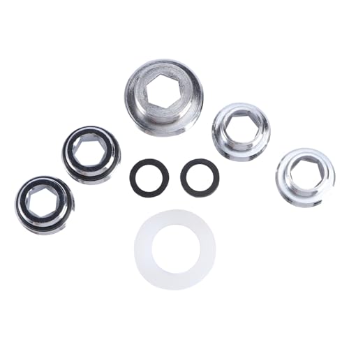 TOBBOMEY 5 piezas Adaptador para Grifo de Cocina y Jardín Accesorio de Cobre Resistente Fugas Compatible con Mangueras y Fregaderos Estándar Conexión Duradera para Flujo de Agua Estable