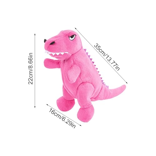 Plush Dinosaur Dog Toy, interaktives Hunde-Kauspielzeug, Squeaky-Puppe, Teeth Cleaning & Bite Resistant, ideal für kleine & mittlere Brötchen für Hunde & Katzen, Größe 8,66 x 6,3 Zoll