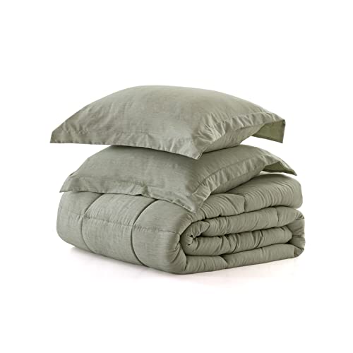 Nexhome King Size Comforter Set 3 Pieces, 100% Soft Washed Microfiber Lightweight Bedding Comforter Sets, Green Cationic Dyeing Bedding Comforter With 2 Pillow Shams For All Season (King, Green) #TOP6