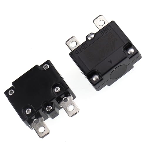 RKURCK 9 Amps Thermal Circuit Breakers 125/250VAC 32VDC Automatic Reset Relay Fuse Current Overload Protector Switch 9A 2 Pack