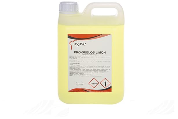 Agase pack de 3 Fregasuelos Perfumado Profesional 5 Litros, Aroma a Limón, Limpiador Neutro PH Ideal para Todo Tipo de Suelo, Jabón para Suelo con Fragancia Fresca y Agradable, Friegasuelos.