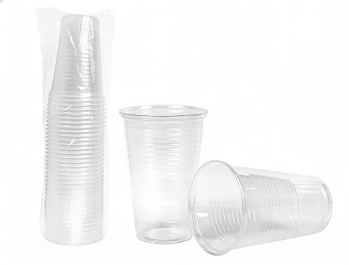Pack de 1000 Vasos de Plástico Irrompibles de 220ml - Vasos Desechables de Polipropileno Transparente para Fiestas, Eventos y Uso Diario - Reutilizables y Libres de BPA