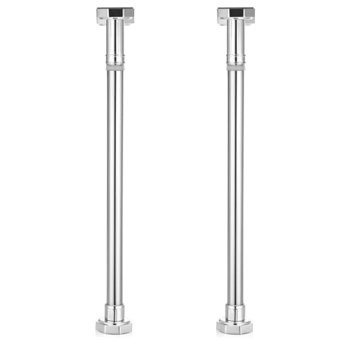 2 Pcs Undermount Sink Brackets, Adjustable Stainless Steel Sink Support Pole, No Drill Mounting and Repair Kit for Kitchen, Bathroom, 19.7-31.5 Inches