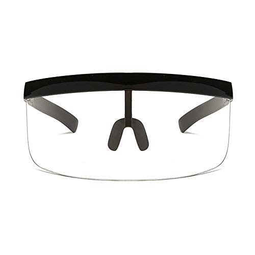 mincl/Super Large Futuristic Oversize Shield Visor Sunglasses Flat Top Mirrored Lens 172mm3