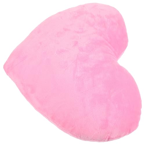 Healifty Cojín Decorativo Rosa de Felpa Forma de Corazón, Almohada para Sofá y Cama Infantil, 30 X 23.5 CM, Adecuado para Decoración de San Valentín y Hogar