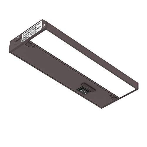 GETINLIGHT 9-inch 3 Color Levels LED Under Cabinet Lighting, Hardwired or Plugged-in, Selectable White 2700K/3000K/4000K, Dimmable, Bronze Finished, IN-0210-0-BZ