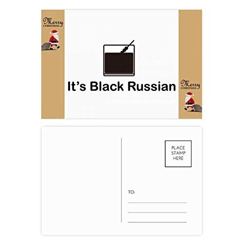 Cartes postales cocktail russe noir pour sublimer les remerciements de votre soirée dînatoire