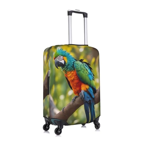 Fantastic Parrot Feather Print Unique Travel Luggage Cover Washable Anti Scratch Suitcase Protector for Vacation3