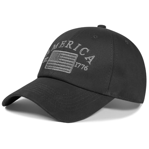 Image of IIN American Flag Baseball Cap for Men Women Low Profile USA Army Tactical Operator Military Plain Dad Hat