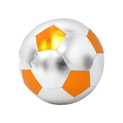 Pegciuho 25cmのインフレータブルサッカーボール、試合、男の子、女の子、初心者の練習トレーニング用のプロスポーツボール。, Orange