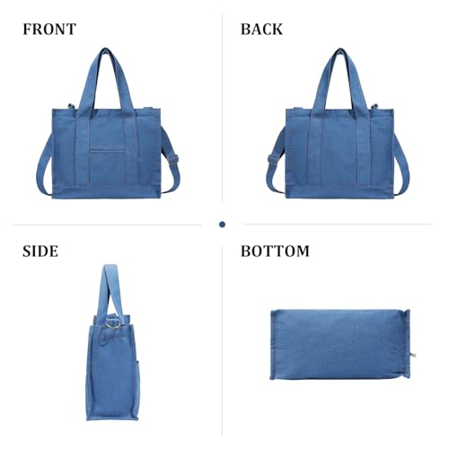 Bolso Tote de mezclilla para mujer miniatura 5