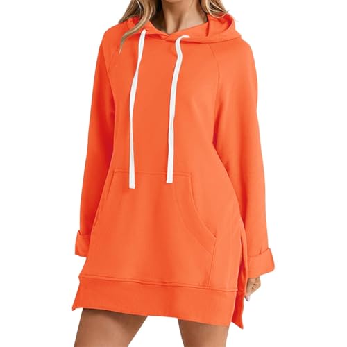 Robe tricotée pour femme MOCHAMIK à capuche unie et mi-longue