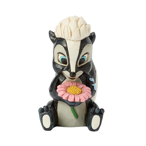 Enesco Disney Traditions by Jim Shore Bambi Flower The Skunk Miniature Figurine, 3.15 Inch, Multicolor