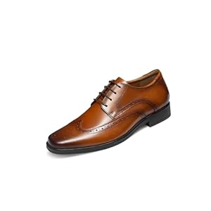 SipLip Mens Leather Oxford Shoes Formal Lace up Dress Shoes