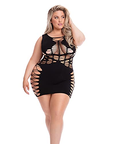 Pink Lipstick Lingerie Dynamite Diva - Vestidos (Talla Única), Color Negro