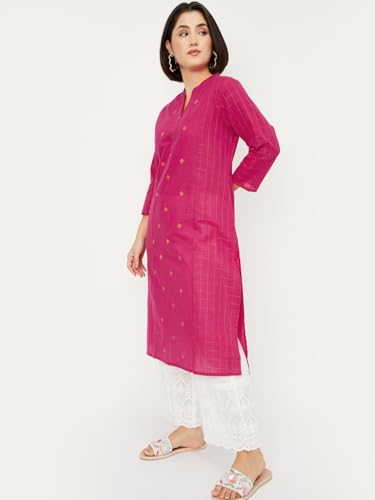 Image of Max Women's Cotton Regular Fit Regular Kurta