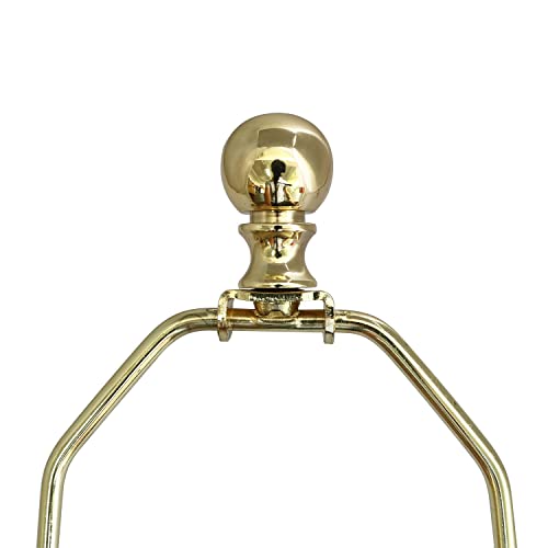 Image of 2PCS 1-1 /2 Inch Lamp Finial Small Spherical Lamp Finishes for Lampshades, Polished Brass (Pack of 2)