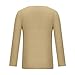 Mens Compression Shirts Long Sleeve Deep V Neck T-Shirt Low Cut Undershirts Tee Top Base Layer Cold Weather Coffee