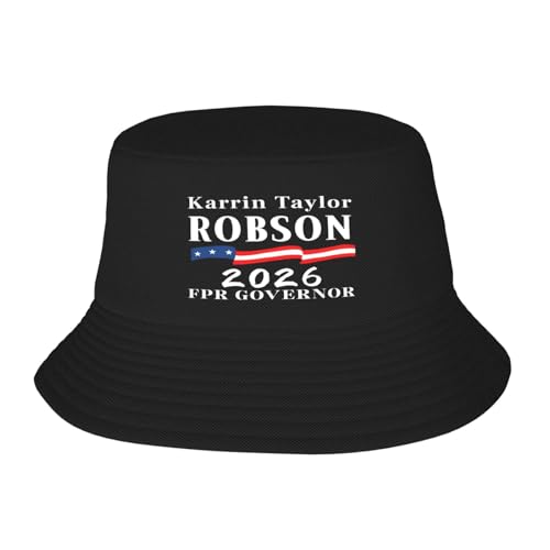 Funny Karrin Taylor Robson Arizona Governor Election 2026 Bucket Hats Unisex Fashion Sun Cap Summer Fisherman Caps Black