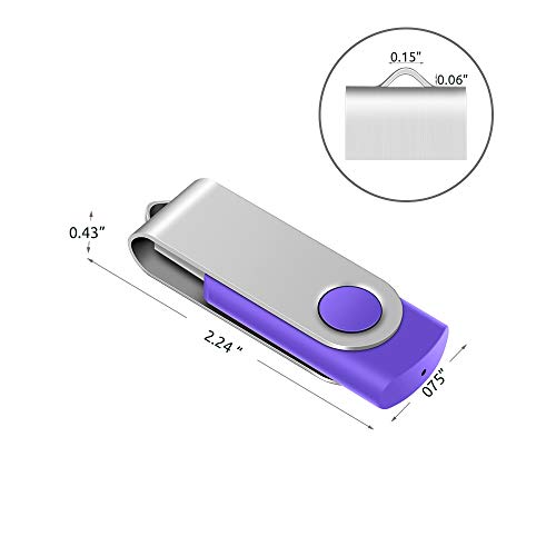 Image of Enfain Purple Flash Drive 16GB USB Memory Stick Drives 10 Pack for Distributing, Sharing Data of Work and Life in a Special Color