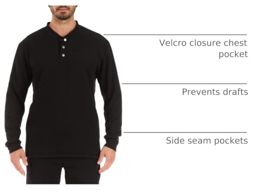 Image of Smith's Workwear Men's Sherpa Bonded Thermal Henley Pullover