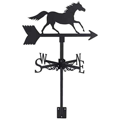 SUPERDANT Galoppierendes Pferd Wetterhahn Ornament Windfahne Wetterfahnen Personalisierte Wetterfahne Aus Metall Für Gartendekoration Bauernhausdach Dekoratives Outdoor-Garten-Windmesswerkzeug Cover