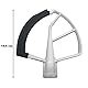 Italdos Flachrührer 5KFE5T für KitchenAid mit Flexibler Silikonkante Flex Edge Beater K45 KSM75 KSM90 KSM103 KSM110 KSM150 KSM151 (Größe 4,5 QT / 4,3 l)