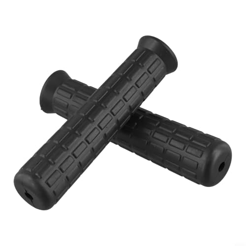 Lot de 2 poignées de brouette rondes en caoutchouc noir de rechange confortables pour brouette de jardin, chariot (114 x 14 mm)