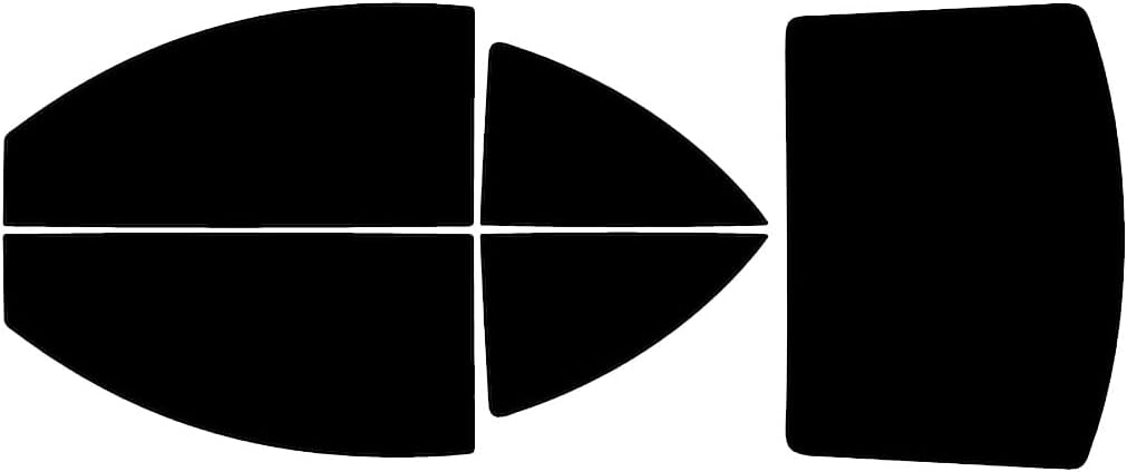 Rvinyl Window Tint Kit Compatible with Volkswagen Beetle 1998-2010 Coupe - Black 5% - Single Ply No Bubble Film - Do it Yourself Vehicle Complete Precut Kit
