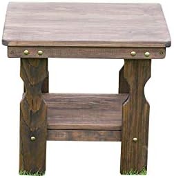 CAF Amish Heavy Duty Pressure Treated End Table (Dark Walnut Stain)
