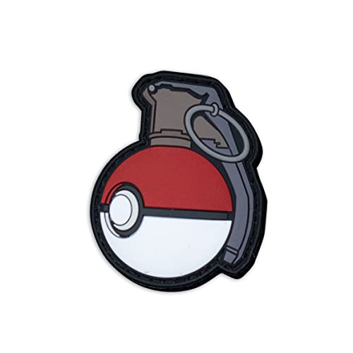 NEO TACTICAL GEAR Pokenade Grenade PVC Morale Patch - Funny & Tactical Patch for Backpacks and Collectors - RES & Gaming Patches