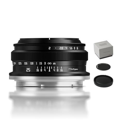 TTArtisan APS-C Objectif à Corps métallique F2 25 mm Compatible avec Monture Nikon Z Noir