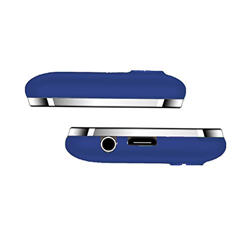Image of KECHAODA K115 Slim Card Size Dual Sim Phone with External Memory Slot 3.66cm (1.44-inch) Display Only Mobile Phone & Charging Cable in Box - Blue