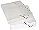 Exacompta 5982E Packung (mit 8 Archivboxen Crystal aus PP, robust und strapazierfähig, mit Gummizugverschluß, DIN A4, Rücken 60mm) kristall, 8 Stück
