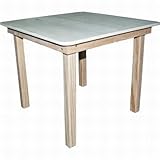 Destello S.L. Mesa Infantil Madera sin Barniz 60 x 60 x 50 cm
